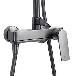 Душова система універсальна Qtap Vlasta New Gunmetal Black PVD з виливом QTVLA111GMB45651 - мініатюра 4