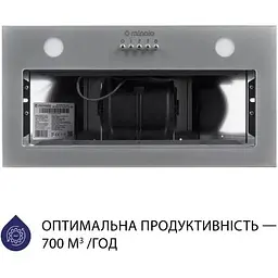 Витяжка Minola HBI 5262 GR Glass 700 LED вбудована - мініатюра 4