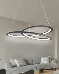 Підвісний світильник, люстра Goldlux 331106 Tango Led 1x44W 4000K 5300Lm IP20 Чорний - мініатюра 2