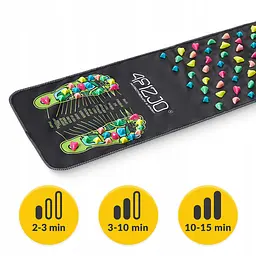 Килимок ортопедичний 4FIZJO 120 x 35 см з каменями для масажу ніг Black (P-5905973403160) - мініатюра 4