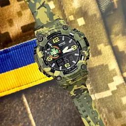 Наручний годинник чоловічий 002CMGRDPS ДПС Зелений камуфляж + Коробка. Patriot acs0031069 - мініатюра 3