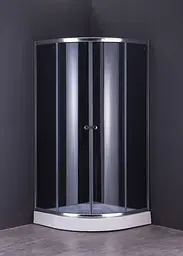 Душова кабіна без піддону Mixxus Plain SC01-90x90x185-GR хром сіре тоноване скло 4 мм MI6900, Хром, Універсальна, тонований, хром - мініатюра 5