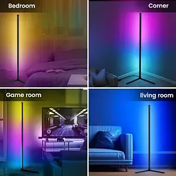 Світлодіодний торшер riyo RGB з додатком та пультом дистанційного керування 16 мільйонів кольорів - мініатюра 3