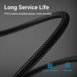 Патч-корд 5м, S/FTP cat 8 RJ-45 COPPER black Vention (IKGBJ) - мініатюра 8