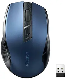 Мишка UGREEN 2.4GHz MU006, бездротова, 4000dpi., 4кн.,Silence Design, Синя