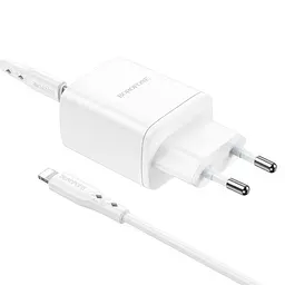 Зарядний пристрій Borofone Type-C to Lightning Reacher BN9 2Type-C 35W біле - мініатюра 6