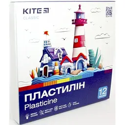 Пластилін "Kite" Classic 12 кольор. 240гр №K-1086