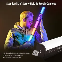 Магнітна ручна світлова паличка NEEWER TL96 RGB - мініатюра 4