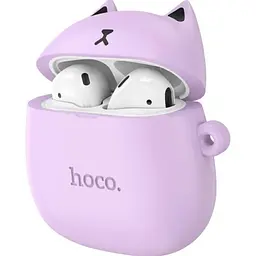 Бездротова стерео гарнітура Hoco EW45 TWS, BT5.3, 30mAh, 350mAh, 4h, Lilac Cat, Фіолетовий - мініатюра 2