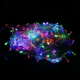 Світлодіодна гірлянда різнокольорова 300 Led лампочок 13 метрів гірлянда на ялинку - мініатюра 3