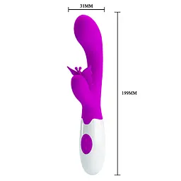 Вібратор Pretty Love Butterfly Kiss Vibrator Purple - мініатюра 4