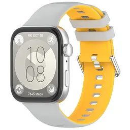 Ремінець ArmorStandart для Huawei Watch Fit 3 / 4 / 4 Pro Grey Yellow (ARM89073)