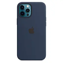 Чохол Silicone Case з MagSafe для Apple iPhone 12 Pro Max (Deep Navy) ААА [52914] - мініатюра 2
