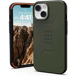Оригінальний протиударний чохол UAG Civilian MagSafe для iPhone 13 / iPhone 14 Olive Drab  (114036117272) - мініатюра 8