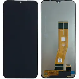Дисплей Samsung A145 Galaxy A14 4G чорний, жовтий шлейф, оригінал PRC