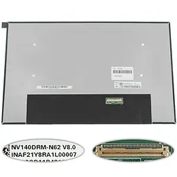 Матриця 14.0" NV140DRM-N62 (2240*1400 40pin(eDP IPS) LED SLIM (без дод. панелі) матова роз'єм справа внизу) для ноутбука