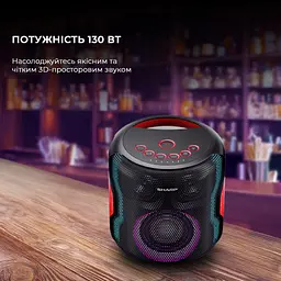 Портативна акустика Sharp PS-921(BK) - мініатюра 9