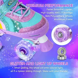 Роликові ковзани Nattork Cheery — Teal Purple - мініатюра 6