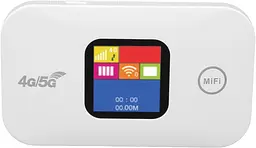 Портативний 4G/5G LTE роутер Pix-Link Mobile Router PH319-E кишеньковий Wi-Fi модем із LED дисплеєм White (19182) - мініатюра 3