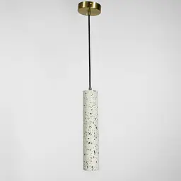 Підвіс Terrazzo Cylinder Long із білим бетонним плафоном 30х6 см Line.F MJ 163-60*300 WT - мініатюра 8