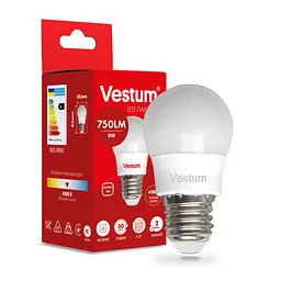 Світлодіодна лампа Vestum G45 8W 4100 K 220V E27 1-VS-1209 - мініатюра 3