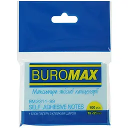 Блок паперу для нотаток Buromax Pastel з клейким шаром 76х51 мм 100 аркушів в асортименті (BM.2311-99) - мініатюра 5
