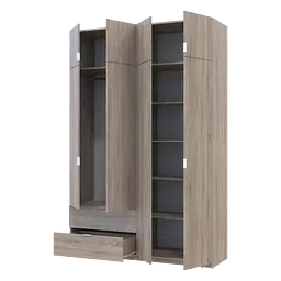 Розпашна Шафа для одягу Doros Лукас Дуб Сонома 160х50х240 (80737730) - мініатюра 2