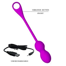 Віброкульки Pretty Love Elvira Vibrating Egg Purple (App) - мініатюра 6