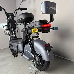 Електровелосипед EVOBIKE Nova S 500W 48V 12Ah з 2 сидіннями, корзиною та поворотниками, простий і надійний, для міста і села, графітові-сірого кольору - мініатюра 13