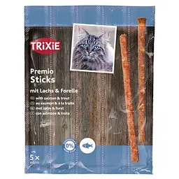 Ласощі для кішок Trixie PREMIO Quadro-Sticks лосось і форель 5 шт. - мініатюра 2