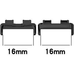 Перехідник DK для Huawei Band 8 / 9 16мм сталевий під ремінець (2 шт.) (016261) (black) - мініатюра 2