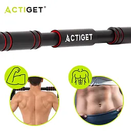 Турнік розсувний Actiget 72-105 см ACT0168 Black/Red - мініатюра 5