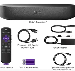 Саундбар Roku з вбудованою смарт приставкою - Streambar 9102 - сматрTV, Apple TV, Bluetooth, WiFi, YouTube, Netflix - мініатюра 6