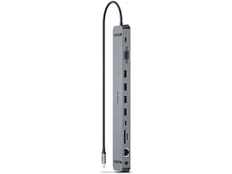 Мультипортовий адаптер REAL-EL CQ-1000 Space Grey (EL123110005) - мініатюра 2