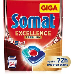 Капсули для посудомийної машини Somat Exellence 5 в 1  108 шт. (2 уп. х 54 шт.) - мініатюра 3
