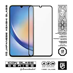 Захисне скло для Samsung Galaxy A34 5G (A346), Icon, 2.5D загартоване скло, повне проклеювання, глянсове, удароміцне, з олеофобним покриттям, сумісне з чохлами, міцність 9H, проста установка, ArmorStandart (ARM66211) - мініатюра 2