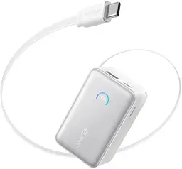 Зовнішній акумулятор Anker Nano 10000mAh 45W Built-In USB-C Cables білий (A1638H21)