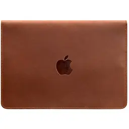 Шкіряний чохол-конверт BlankNote на магнітах для MacBook Pro 16" Світло-коричневий Crazy Horse