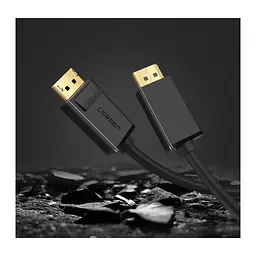 Кабель мультимедійний DisplayPort M to DisplayPort M 1.0m DP102 black Ugreen (10244) - мініатюра 6