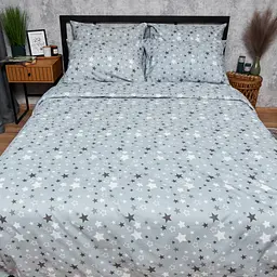 Підковдра Moon&Star Бязь Gold Люкс Silver Stars King Size 220x240 см - мініатюра 2