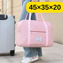 Дорожня сумка для подорожей та спорту 32 літри-45×35×20 см— водонепроникна, з кріпленням на валізу, рожевий KT8004521