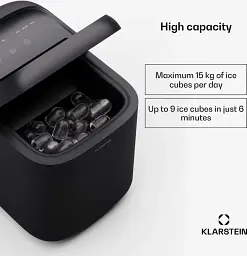 Льодогенератор Klarstein SparkIce Black (10046204) - мініатюра 2