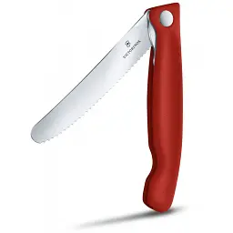 Кухонний ніж Victorinox SwissClassic Foldable Paring 11 см Serrated Red (6.7831.FB) - мініатюра 3