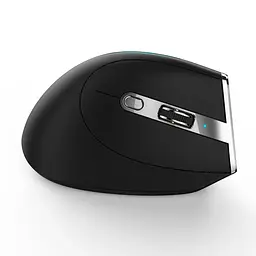 Комп'ютерна миша Zelotes F-36 вертикальна бездротова з акумулятором 2,4G+Bluetooth Black - мініатюра 4