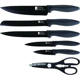 Набір ножів Bergner Osaka, з ножицями, 6 предметів (BG-9075-BK)