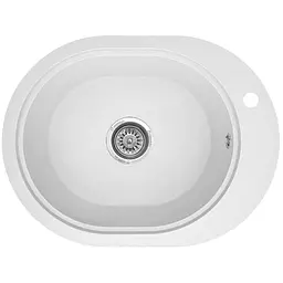 Мийка кухонна Valetti 61N гранітна 560х430 мм біла - мініатюра 2