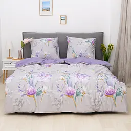 Постельное белье Isleep Viluta ранфорс с простынью на резинке (160x200) - 25362 двуспальное