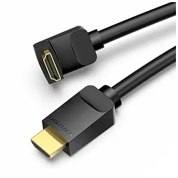 Кабель мультимедійний HDMI M to HDMI M 3.0m 4K60Hz 90° corner black Vention (AAQBI) - мініатюра 3
