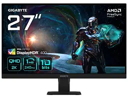 Монітор 27" GIGABYTE iтор GS27QXA Gaming Monitor QHD 240Hz (GS27QXA Gaming Monitor) 2560x1440 (QHD, 2K) IPS 240 Hz