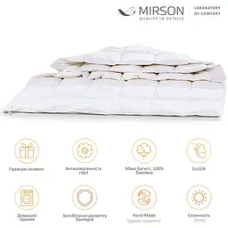 Ковдра антиалергенна MirSon Luxury Exclusive EcoSilk №1315, літня, 172x205 см, біла (237054379) - мініатюра 5